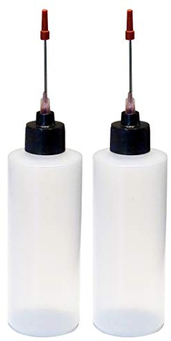 2-4oz Plastic Squeeze Bottles with 1.5 inch Stainless Steel Applicators