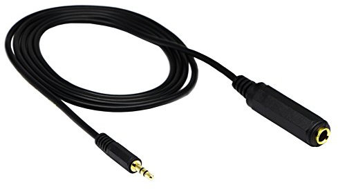 zdyCGTime Adaptateur de câble d'extension Audio 3 Broches 3,5mm à 6,35mm,câble d'extension Adaptateur Jack stéréo 6,35mm Femelle 1/4 Pouce plaqué Or vers 3,5mm mâle 1/8 Pouce.(1,5m/1Pièces)