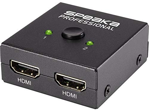 SpeaKa Professional SP-7141056 2 Port HDMI-Switch UHD 4K @ 60 Hz