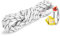 ZHWNGXOlian 12.5 mm Universalseil Weißes Polyester Hochfestes Drahtgeschwindigkeits-Fallseil Hoher Temperaturwiderstand Maximale Tragfähigkeit von ca. 4000 kg(Size:12.5mm X 80M)