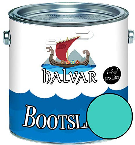Halvar 2-K GLÄNZEND Yachtlack Grün RAL 6000-6037 Bootslack für GFK/Polyester/Kunststoff 2-Komponenten Lack inkl. Härter (2,5 L, RAL 6027 Lichtgrün)
