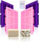 Rectangle Silicone Molds, Homemade Soap Moulds, 6-Cavity Chocolate Loaf Baking Pans, Jelly Candy Ice Cube Soap Candles, Handmade DIY for Craft (Pink+Purple)