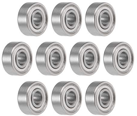 sourcing map 10Stk. MR83ZZ Rillenkugellager 3x8x3mm doppelt abgeschirmt Chromstahl P0(ABEC1)
