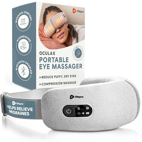 LifePro Oculax Portable Eye Massager with Heat and Vibration