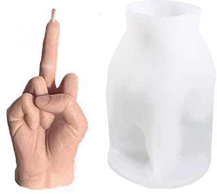 Silikonform Kerze 3D-Hand-Finger mit Kerzendocht, Handgemachtes Kerzenherstellung Set, Kerzen Formen Silikon Harz Formen, für Handwerk Ornamente Fondant Duftkerze Soy Wachs h/andgemachte Soap