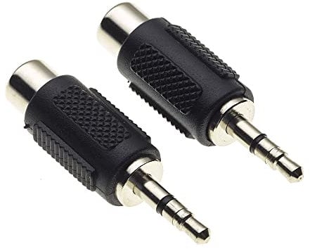 Keple Headphone Jack Adapter with Phono S Male to 3.5 Jack Female, Pack of 2 - Audio Adapter for Stereo, Amps, and A/V Receivers | Microphone Adapter