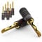Tertullus 8 Stück BFA Bananenstecker 4mm Vergoldet Banana Schraubbar Lautsprecher Stecker Steckverbinder Für Lautsprecherkabel