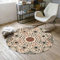 Kreis Teppich apricot, 80 cm, waschbar, rutschfest, für Wohnzimmer, Schlafzimmer, Kinderspielzimmer