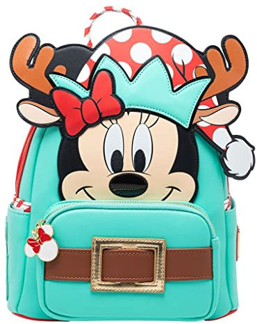 Loungefly Disney Leuchtender Minnie Maus Rentier Cosplay Rucksack, Mehrfarbig, Einheitsgröße, Wdbk2809