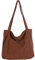WantGor Cord Tasche Damen Umhängetasche mit Reißverschluss, Groß Handtasche Tote Bag Shopper Schultertaschen für Schule Arbeit Reisen Einkaufen Alltag (Hellbraun)