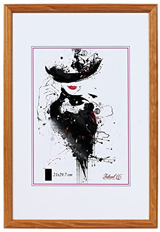 Massiv Holz Bilderrahmen Foto Rahmen Holzrahmen Wanddeko Collage Poster S236: Farbe: Eiche | Format: 40x60