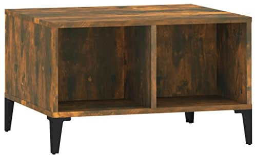 vidaXL Couchtisch Beistelltisch Wohnzimmertisch Sofatisch Teetisch Kaffeetisch Tisch Wohnzimmer Räuchereiche 60x50x36,5cm Holzwerkstoff