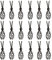 Anjiucc 18 Pieces Black Necklace Cord Empty Stone Holder Empty Necklace Holder Adjustable Cord Cage for DIY Jewelry Making Accessories