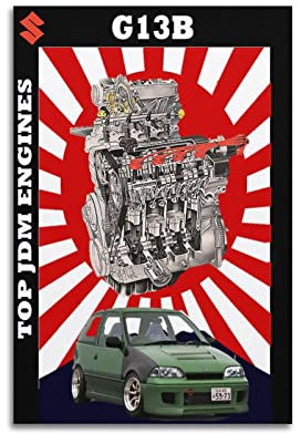 JDM Auto-Poster für Suzuki Swift G13B Motor, dekoratives Gemälde, Leinwand, Wand- und Kunstbild, Familienschlafzimmer, Dekoration, 30 x 45 cm
