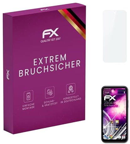 atFoliX Glasfolie kompatibel mit Nokia XR21 Panzerfolie, 9H Hybrid-Glass FX Schutzpanzer Folie