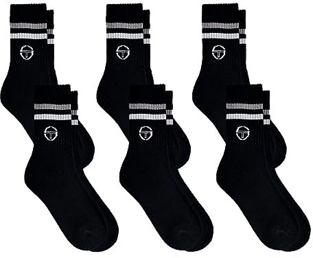 Sergio Tacchini Socken Tennis für Herren 6er Pack Schwarz 43/46