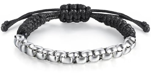 CyxenNova Armband Herren Geflochtenes Silber Armband Armbänder Für Herren Schmuck Geschenke Für Männer, Papa, Freund, Ehemann, Bruder