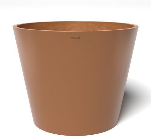 POTS&MORE Pot de Fleurs Conico 50 VP015003 (diamètre 50 cm, Forme Ronde, Couleur Terre Cuite, Hauteur 40,5 cm, Pot en Plastique, pour Plantes d'intérieur)