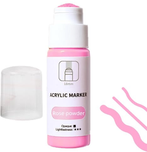 Mop Marker - 18mm Tip Acrylic Marker Water-Based - Waterproof Mop Graffiti Marker, Graffiti Supplies, Fade-Resistant, 60ml Ink for All Surfaces, Murals, Canva