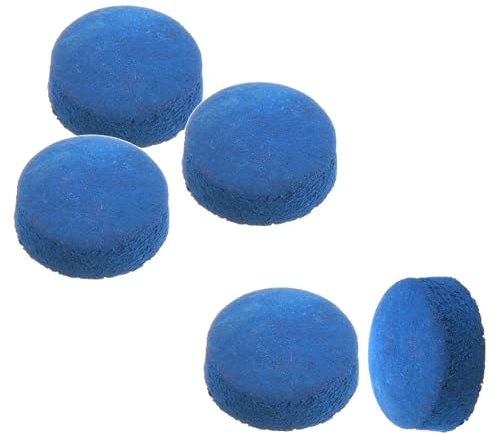 PATIKIL 12mm Dia Pool Cue Tips, 5 Pack Pool Billiard Cue Tips Pool Stick Replacement Tips Pool Stick Tips Snooker Cue Tips, Blue