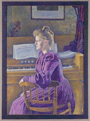 TVLAR Bekannt Leinwand Print Abstrakte Drucke Maria Sèthe am Harmonium von Théo Van Rysselberghe Leinwand Wandbilder für Wanddekoration 60x90cm