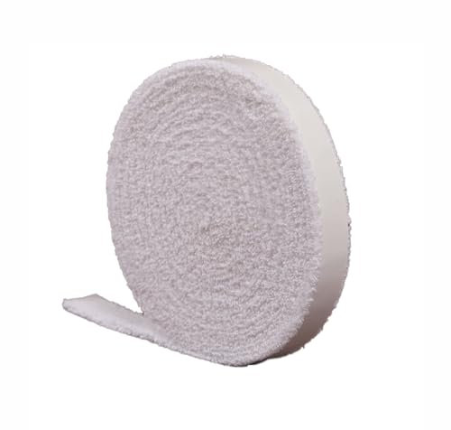 Pozzobon 10 Meter Handtuch Anti-Rutsch Overgrip Griffband, Supersaugfähig Schweißband Griffbänder für Tennisschläger, Pickleball Paddelschläger, Badmintonschläger, Fahrrad (Weiß 10 Meter)