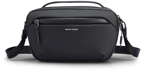 MS Mark Ryden Elektronik Kabeltasche Organizer mit Schultergurt, Wasserresistent EDC Zubehör Kabeltasche, Reisekabel Organizer Mehrere Fächer für Pad, Handy Netzteil, Ladestecker- Elegantes Schwarz