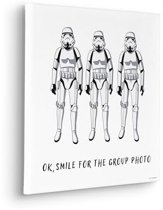 Komar Keilrahmenbild - Star Wars Stormtrooper Group Photo - Größe: 40 x 40 cm - Kinderzimmer, Wanddekoration