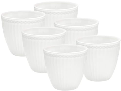 GreenGate Alice Latte Cup White 9cm Set6