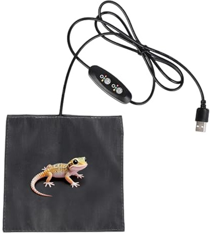 Masoog Almohadilla Térmica para Animales Pequeños,Alfombrilla Térmica con Carga USB | Tapete Calefactado para Mascotas | para Aves Hámsteres Reptiles Interior Exterior Invierno Clima Frío
