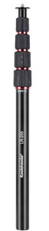 Koolehaoda Stativverlängerung, 145 cm Aluminium-Stativ, Mittelsäule, Verlängerung, Rohr, 5 Abschnitte, Einbeinstativ, Teleskopstange mit 6,3 mm - 3/8 Zoll Schraube, kompatibel mit Stativen/Gimbal