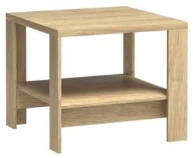 Masseno Couchtisch Syndra, Eichefarben, 65x57x65cm, Modern Wohnzimmertisch für Couch, quadratisch Beistelltisch, Laminierte Spanplatte