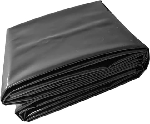 Uonlytech Schwarze Hdpe Teichfolie für Gartenteich und Outdoor Teichdeko für Miniteich mit Dehnbarkeit und Tragbarer Funktion