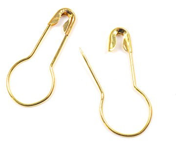 Vintageparts Sicherheitsnadeln Etikettiernadeln in goldfarben 50 Stück, DIY-Schmuck