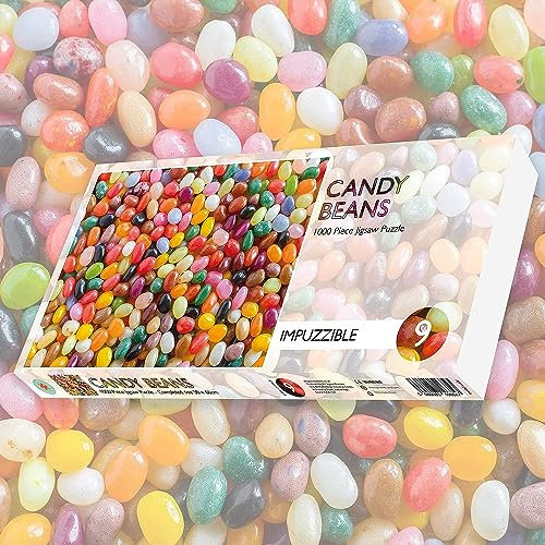 Impuzzibles Nearly Impossible Puzzles - Candy Beans 1000 Piece Jigsaw Puzzle For Adults - 66cm X 50cm - Challenging Jigsaw Puzzles, Great Gift For All Ages