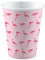 Amscan 9903327 - Becher Flamingo Paradise, 8 Stück, Papier, Füllmenge 250 ml, Partygeschirr