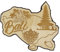 Printtoo Souvenir Holz Bali Karte eingraviert Kuehlschrankmagnet Collectibles Geschenk