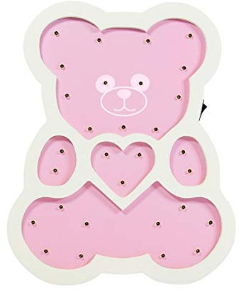 Polux LED Kinderlampe LED/2xAA rosa Bär