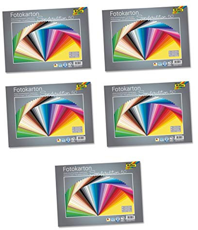 folia 6125/50 99 Fotokarton 300 g/m², 25 x 35 cm (Sortiert, 250 Blatt)