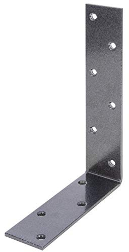 Alberts 301613 DURAVIS® Balkenwinkel | ungleichschenklig | schwarzdiamant duplexbeschichtet | Größe 160 x 240 x 50 mm