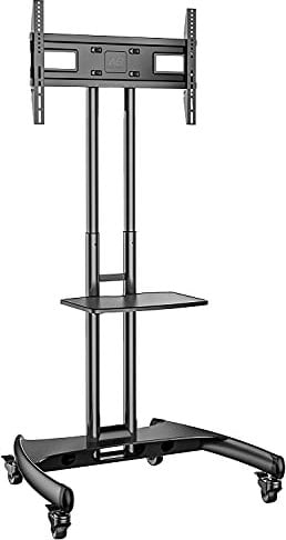 Ergosolid NB AVA1500B Standfuß mit Rollen, verstellbar, für LCD/LED/Plasma-TV bis 45,5 kg, Schwarz