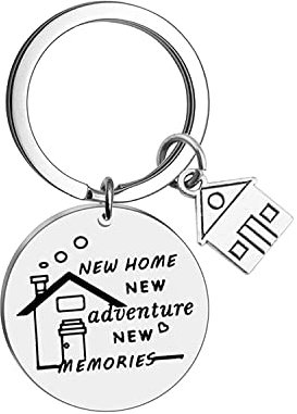 Regalos del Primer hogar Llavero para Hombres Regalos de Amistad para Mujeres Nuevo hogar Llaveros de Nueva Aventura Regalos de inauguración de la casa (2021 New Home)