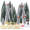 UNIPRIMEBBQ Miniatur-Weihnachtsbaum-Flaschenbürste, Bäume, Holzsockel, Baum für Ihr Dorf, Schreibtisch, Weihnachten, Urlaub, Party