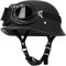 Demi-Casque De Moto Homologué Allemand Rétro Casque Ouvert Avec Lunettes De Pilote, Casque De Moto Cyclomoteur Rétro De Collision De Scooter Certifié DOT B,L