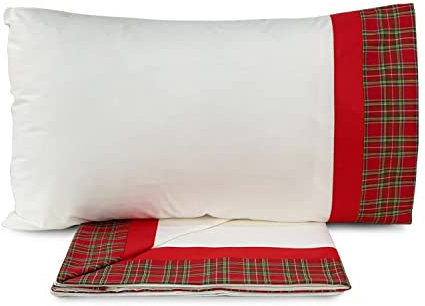 NADA HOME Bettwäsche-Set aus Baumwolle, für Einzelbett, antike italienische Weberei, für Einzelbett 4508