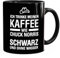 Kaffee-Tasse Ich trinke meinen Kaffee wie Chuck Norris - schwarz und ohne Wasser glänzend MoonWorks® schwarz Keramik-Tasse