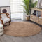 Surya Home Shaggy Berber Teppich - Flauschiger Teppich für Wohnzimmer, Esszimmer, Schlafzimmer, Langflor Hochflor Teppich flauschig - Teppich groß 120 cm Rund, Wohnzimmerteppich in Hellbeige