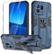 Btstring Hülle für Xiaomi 13 mit Panzer Schutz Glas, Militär Standard Cover Case Standfunktion Handy Hüllen- Blau