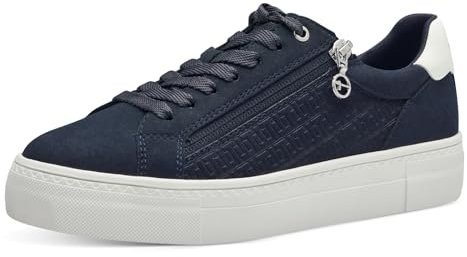 Tamaris Damen Low-Top Sneaker, Frauen Halbschuhe,Wechselfußbett,Comfort Lining,Sportschuhe,Freizeitschuhe,Turnschuhe,Laufschuhe,Navy,40 EU