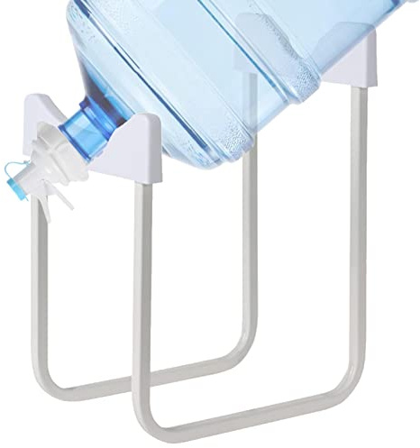 3-5 Gallon Water Bottle Holder with Dispenser Valve | Non Slip Drink Dispenser Holder with Water Spout,Pitcher Holder for 55mm Unthreaded Jugs